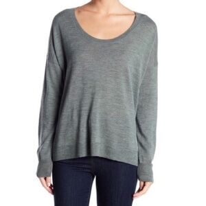Madewell Southstar Green Merino Wool Blend Scoop Neck Sweater